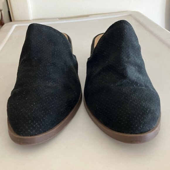 Black Suede-Like Memory Foam Mules - Picture 4 of 4